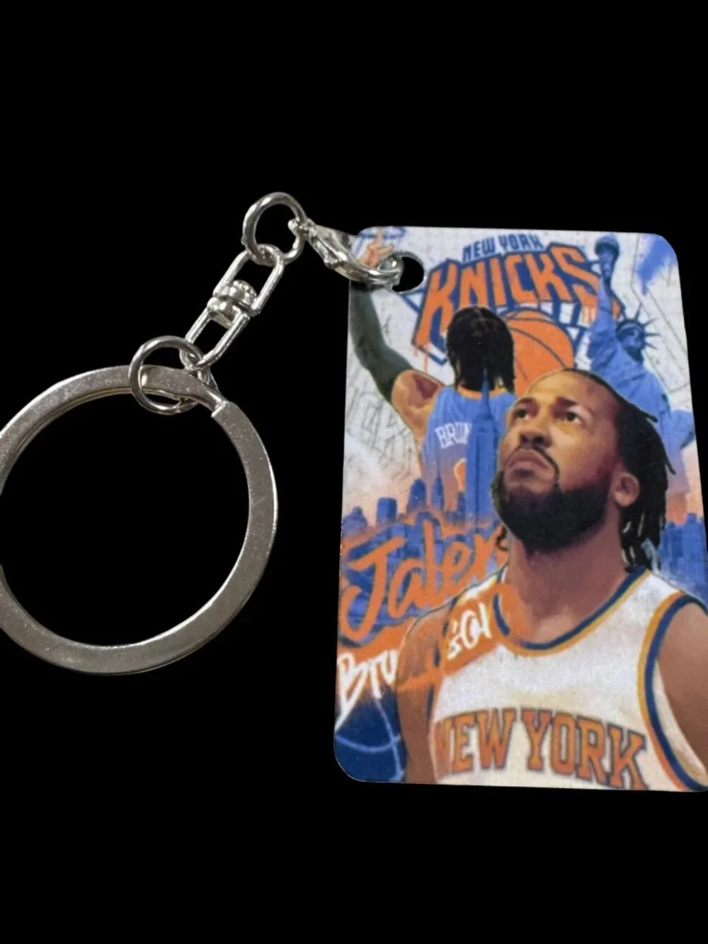 Jalen Brunson New York Knicks Metal Keychain, Basketball Fan Collectible Keyring